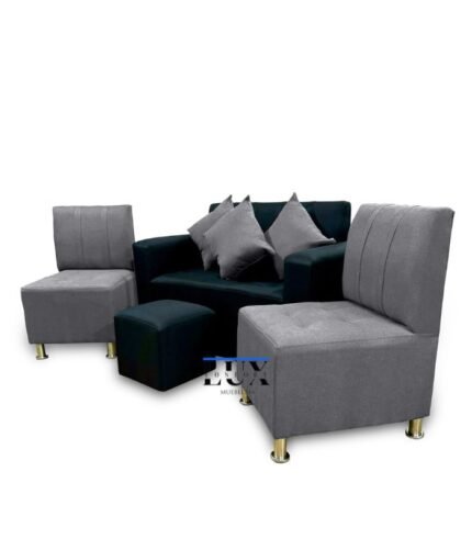 sala modular lino muebles negro con plata