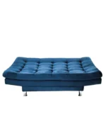 sofa cama reclinable antifluido azul acostado