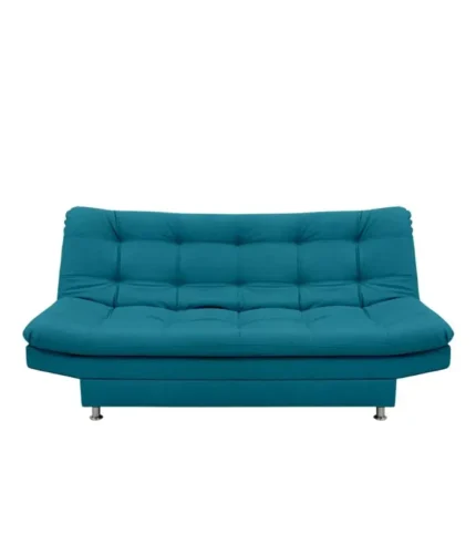 sofa cama mediano lino turquesa